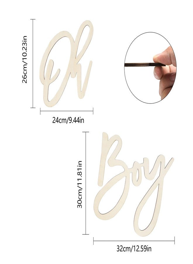 JTRF Oh Boy Sign - Wood Color | Perfect for Baby Showers, Gender Reveal Parties, Baby's 1st Birthday, and Photo Backdrops | Boy Decorations and Party Background - Image 3